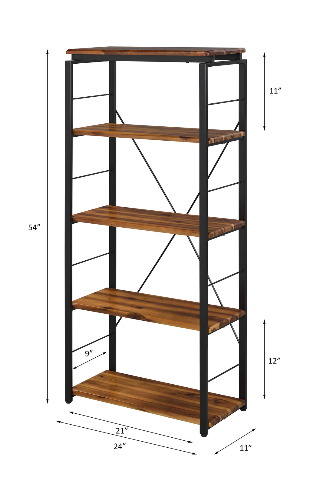 Leoglint ACME Jurgen Bookshelf, Oak & Black 92912