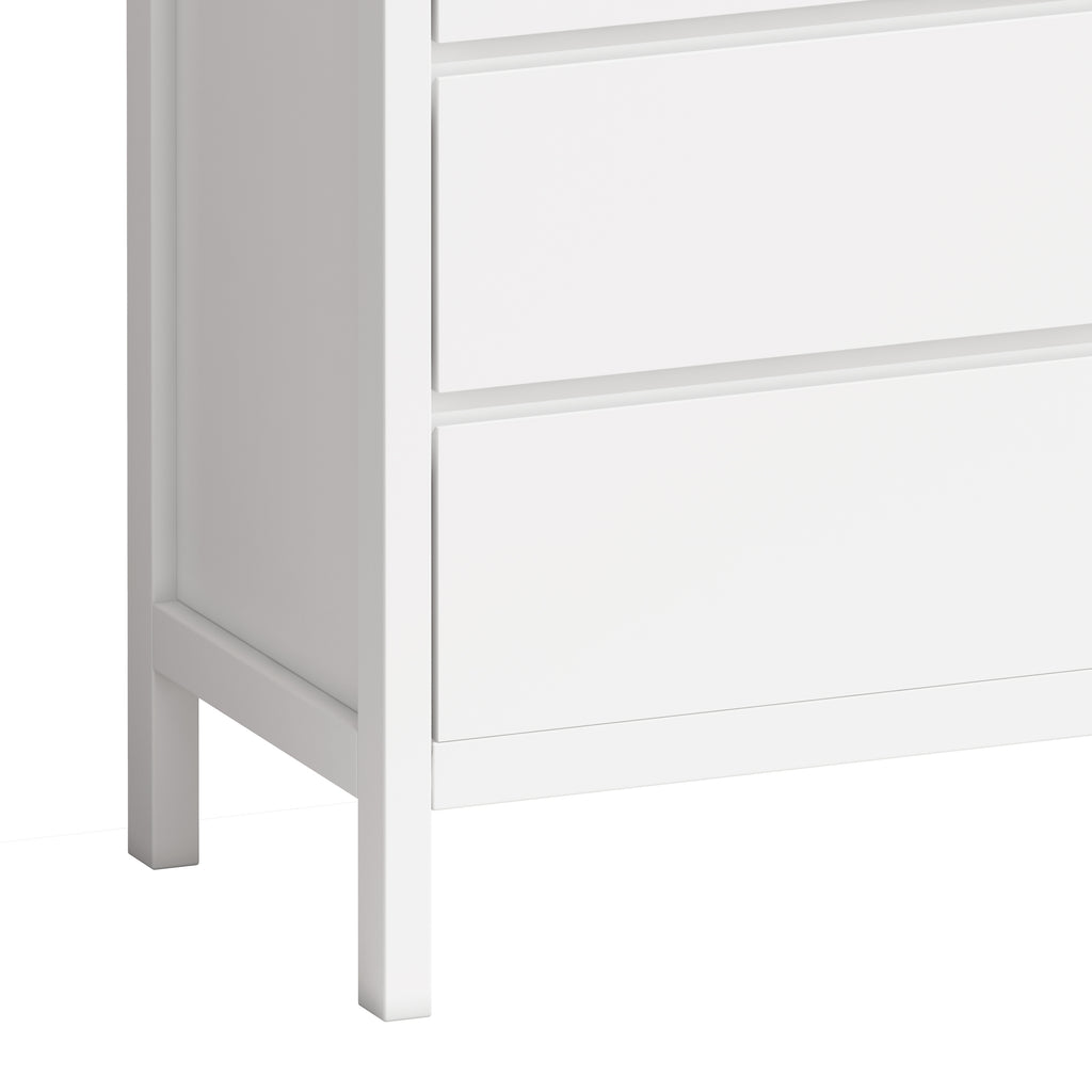 Leoglint Sideboard 31.61"4-Tier 5-Drawer MDF Storage Cabinet,for Bedroom,Living Room,Dining Room,Hallways,White