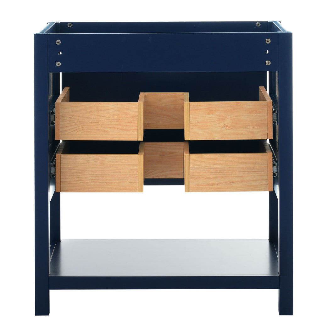 Leoglint [Cabinet Only] 30" Bathroom vanity-Blue(Sink not included)