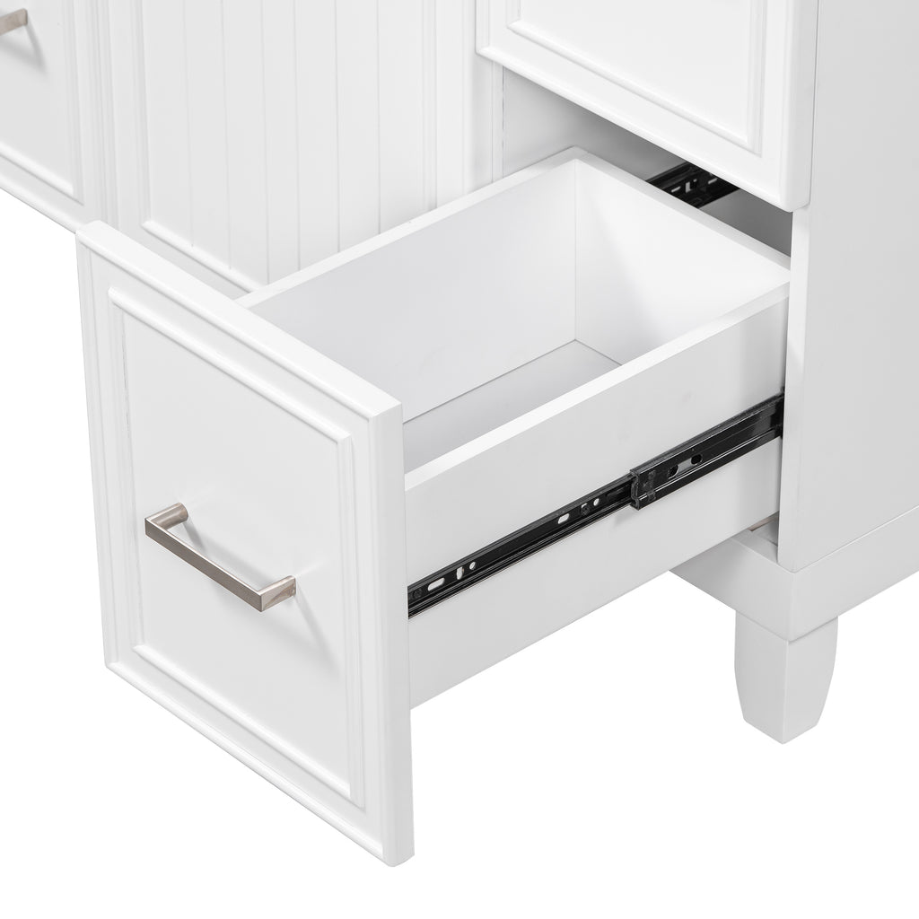 Leoglint [Cabinet Only] 36" White Bathroom Vanity(Sink not included)