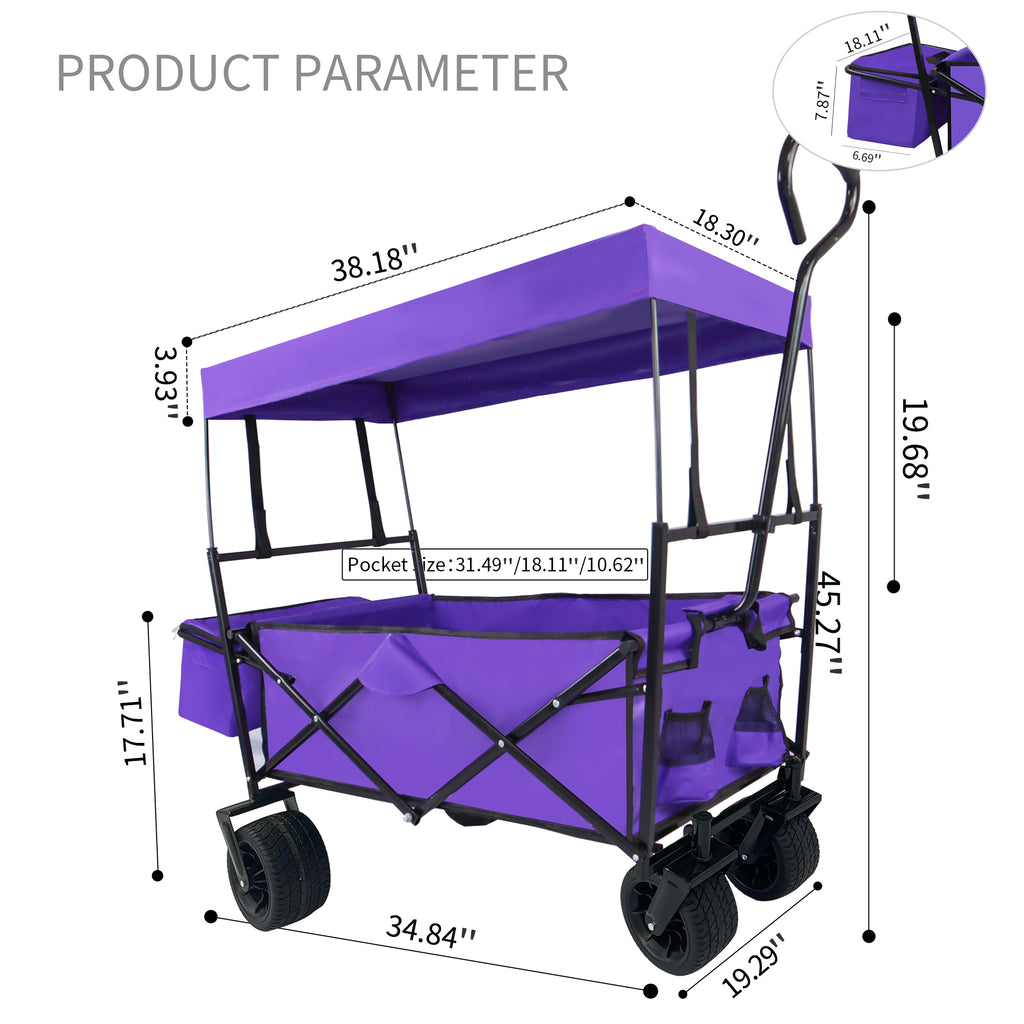 Leoglint Garden cart Outdoor Garden Park Utility kids wagon portable beach trolley cart camping foldable folding wagon