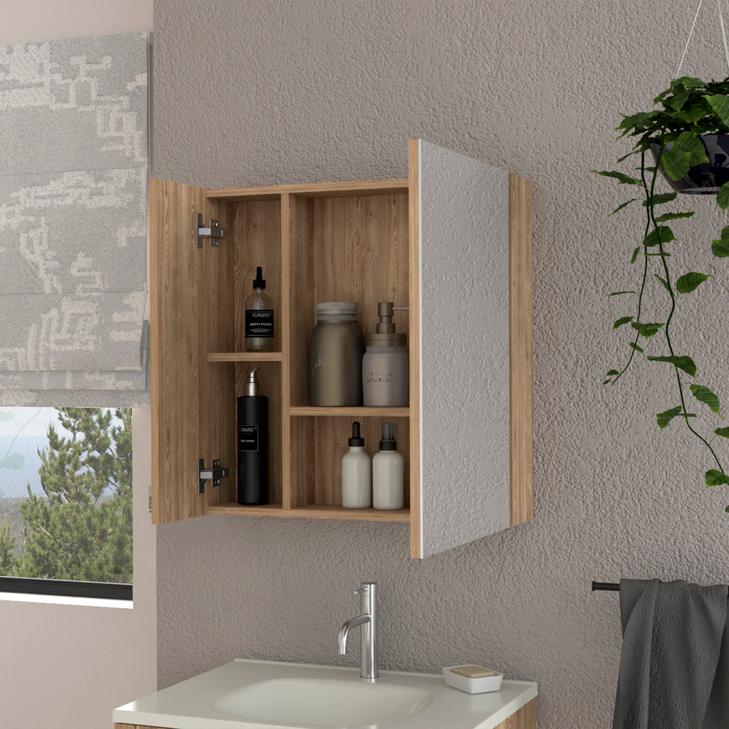 Leoglint Crawford 4-Shelf Medicine Cabinet Pine