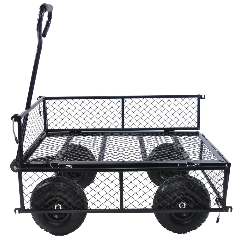 Leoglint Wagon Cart Garden cart trucks make it easier to transport firewood TC1840BKG