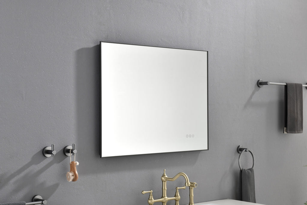 Leoglint 32x 24Inch LED Mirror Bathroom Vanity Mirror with Back Light, Wall Mount Anti-Fog Memory Large Adjustable Vanity Mirror