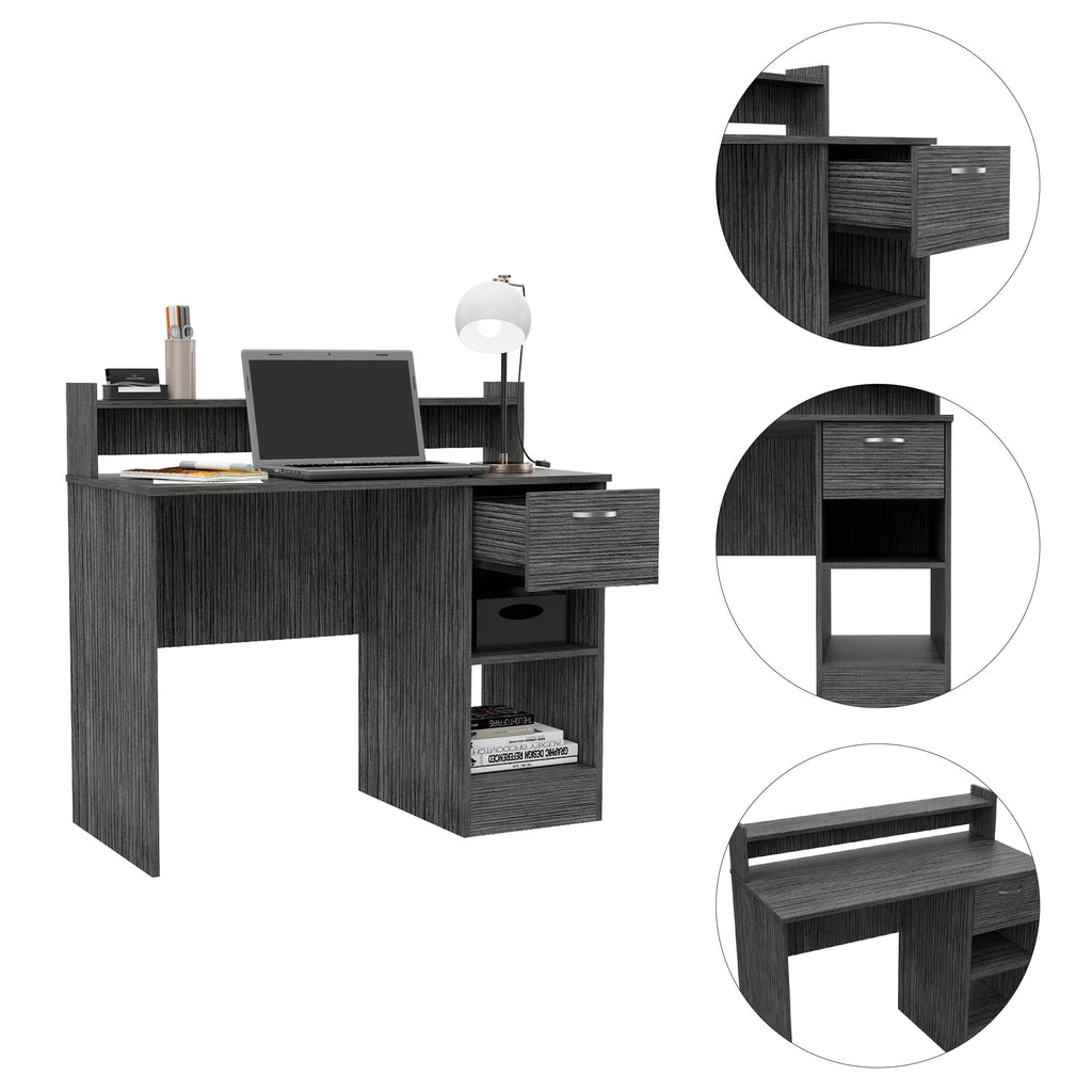 Leoglint Manaos Writing Computer Office Desk , Multiple Shelves, One Drawer