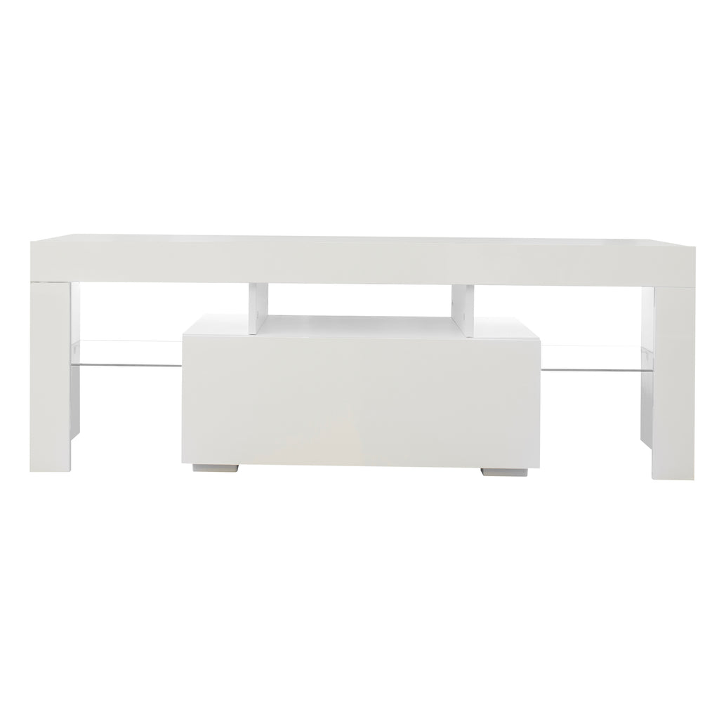 Leoglint Entertainment TV Stand, Large TV Stand TV Base Stand with LED Light TV Cabinet.