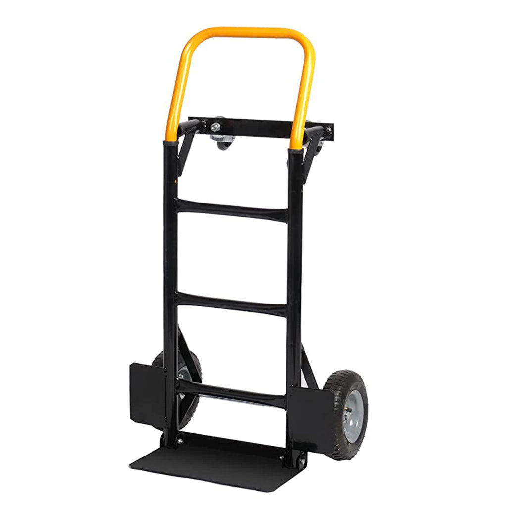 Leoglint Garden cart Hand Truck Dual Purpose 2 Wheel Dolly Cart and 4 Wheel Push Cart with Swivel Wheels 330 Lbs Capacity Heavy Duty Platform Cart for Moving/Warehouse/Garden/Grocery