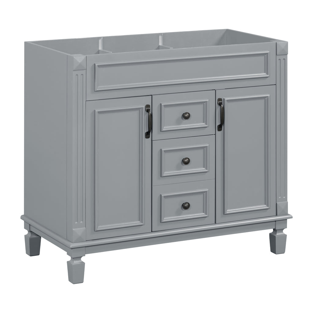 Leoglint 36'' Bathroom Vanity without Top Sink, Cabinet only, Modern Bathroom Storage Cabinet with 2 Soft Closing Doors and 2 Drawers(NOT INCLUDE BASIN SINK)