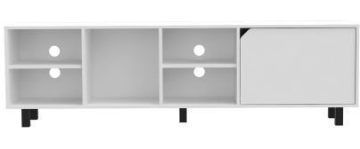 Leoglint Valdivia Tv Stand for TV´s up 70", Four Open Shelves, Five Legs -White