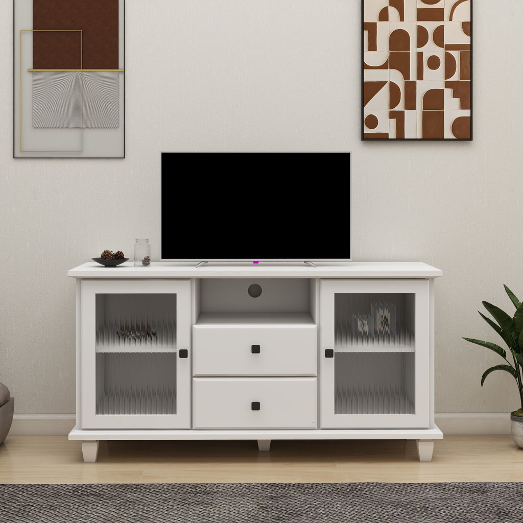 Leoglint Ultra white changhong glass TV Stand