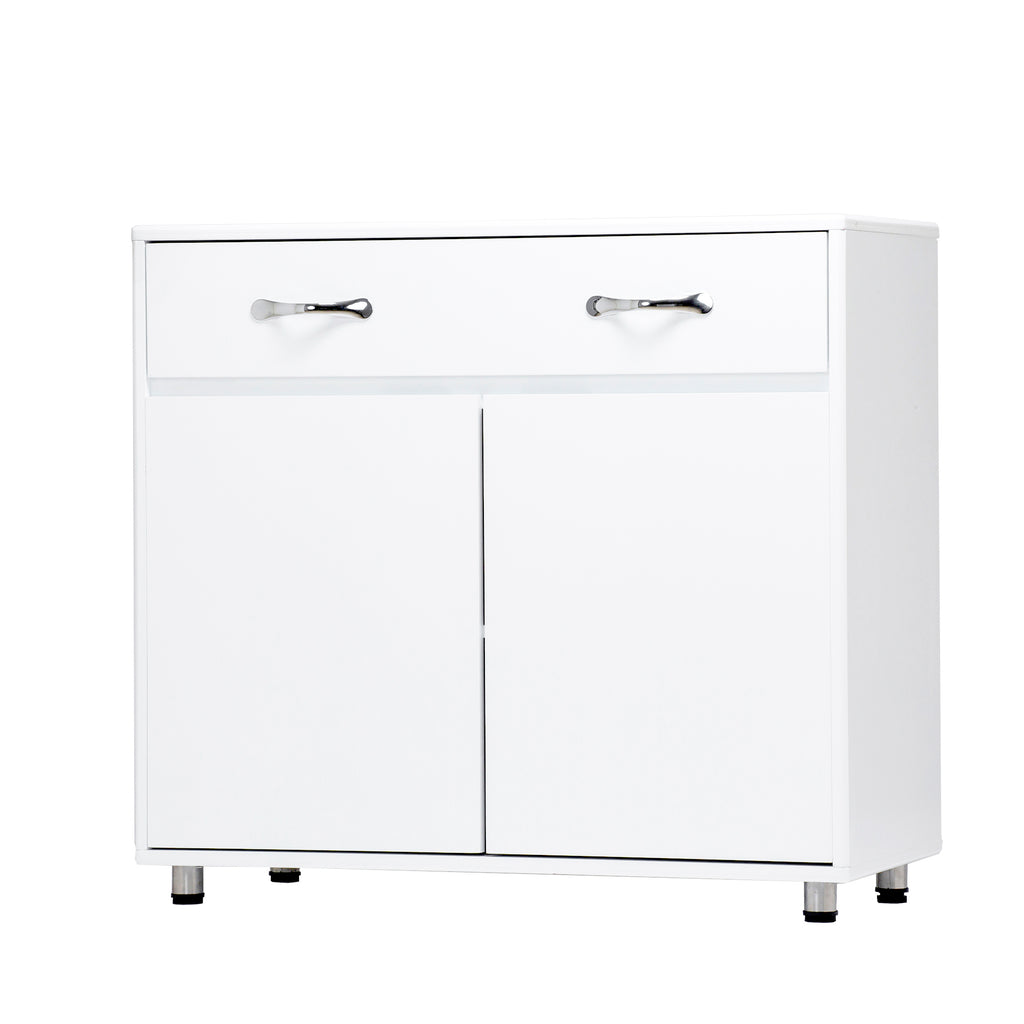 Leoglint Sideboard Two door Side Table-White