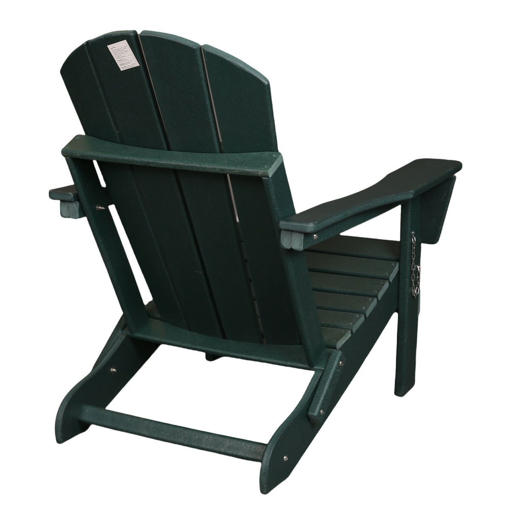 Leoglint Folding Adirondack Outdoor Chair, Relaxing Stackable Arm Rest Ergonomic HDPE All-Weather Adirondack Chair