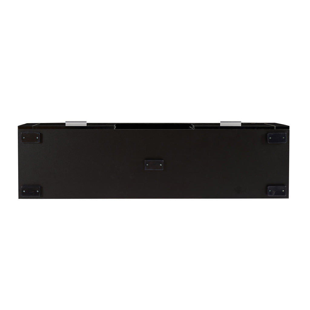 Leoglint Black morden TV Stand with LED Lights,high glossy front TV Cabinet,can be assembled in Lounge Room, Living Room or Bedroom,color:Black