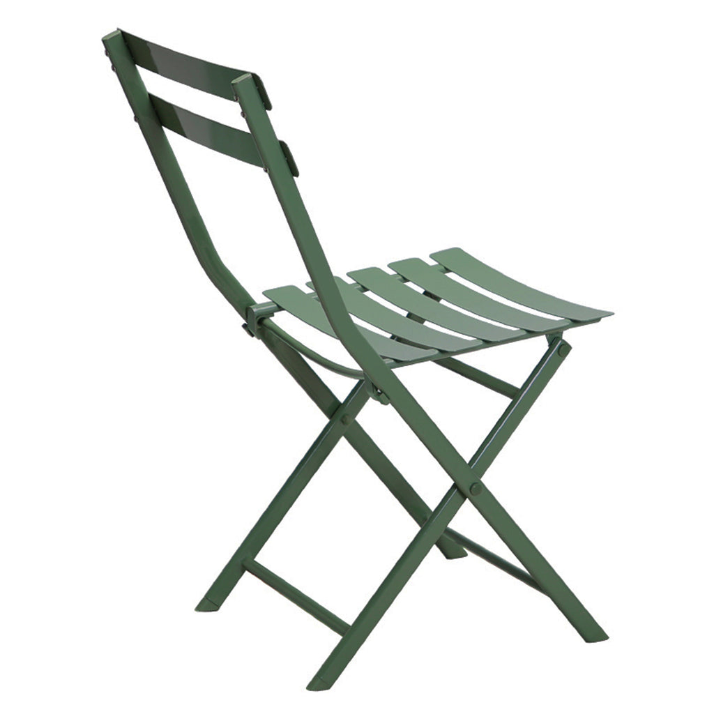 Leoglint 3 Piece Patio Bistro Set of Foldable Round Table and Chairs,Outdoor Chair, Dark Green