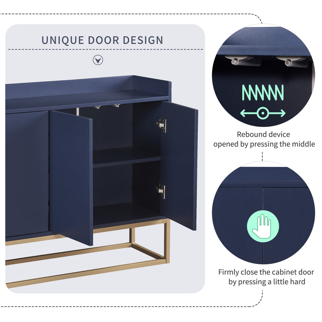 Leoglint TREXM Modern Sideboard Elegant Buffet Cabinet with Large Storage Space for Dining Room, Entryway (Navy)