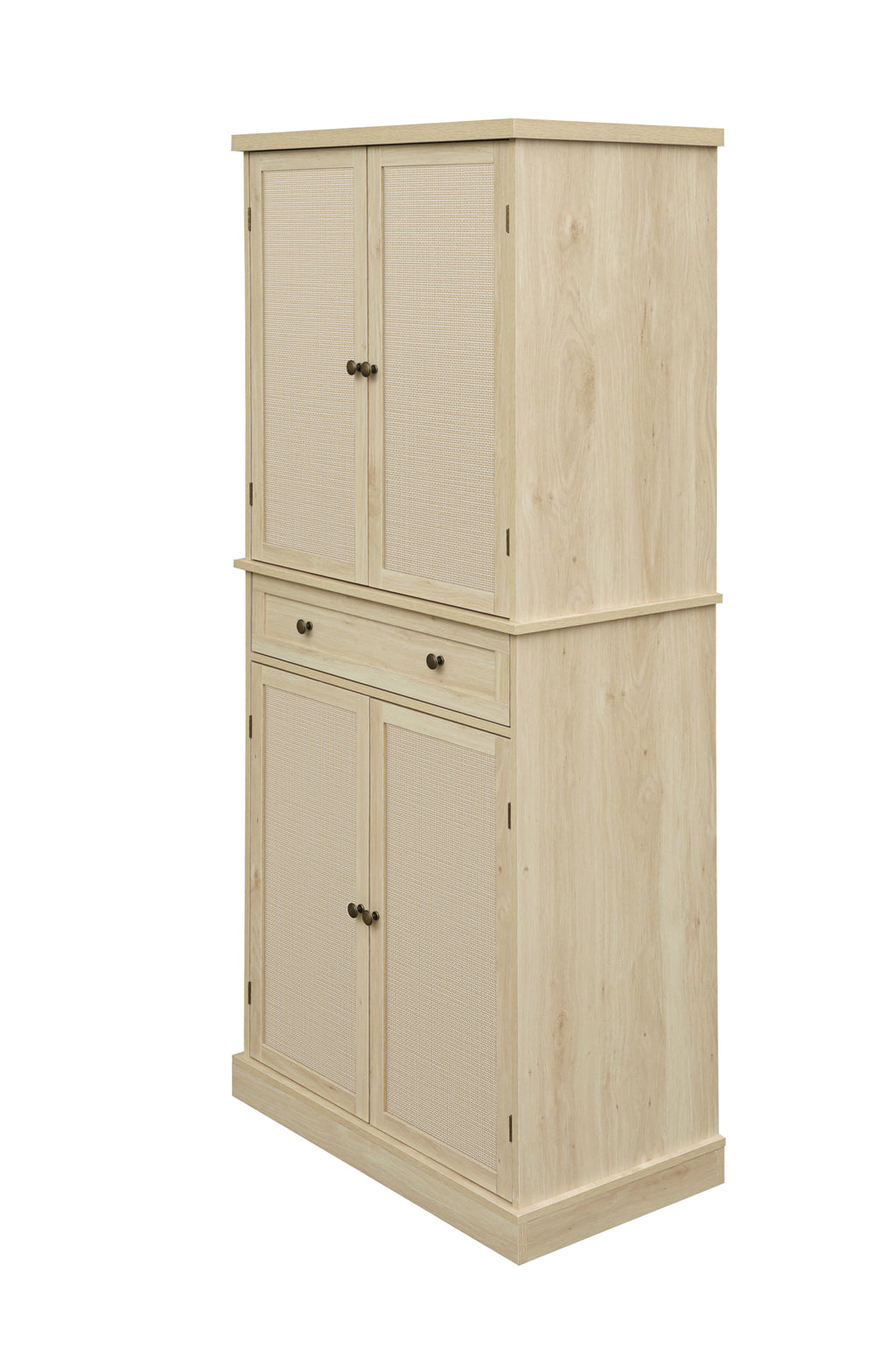 Leoglint Sideboard 4 Door Cabinet with 1 Drawer, with 4 Adjustable Inner Shelves, Storage Cabinet