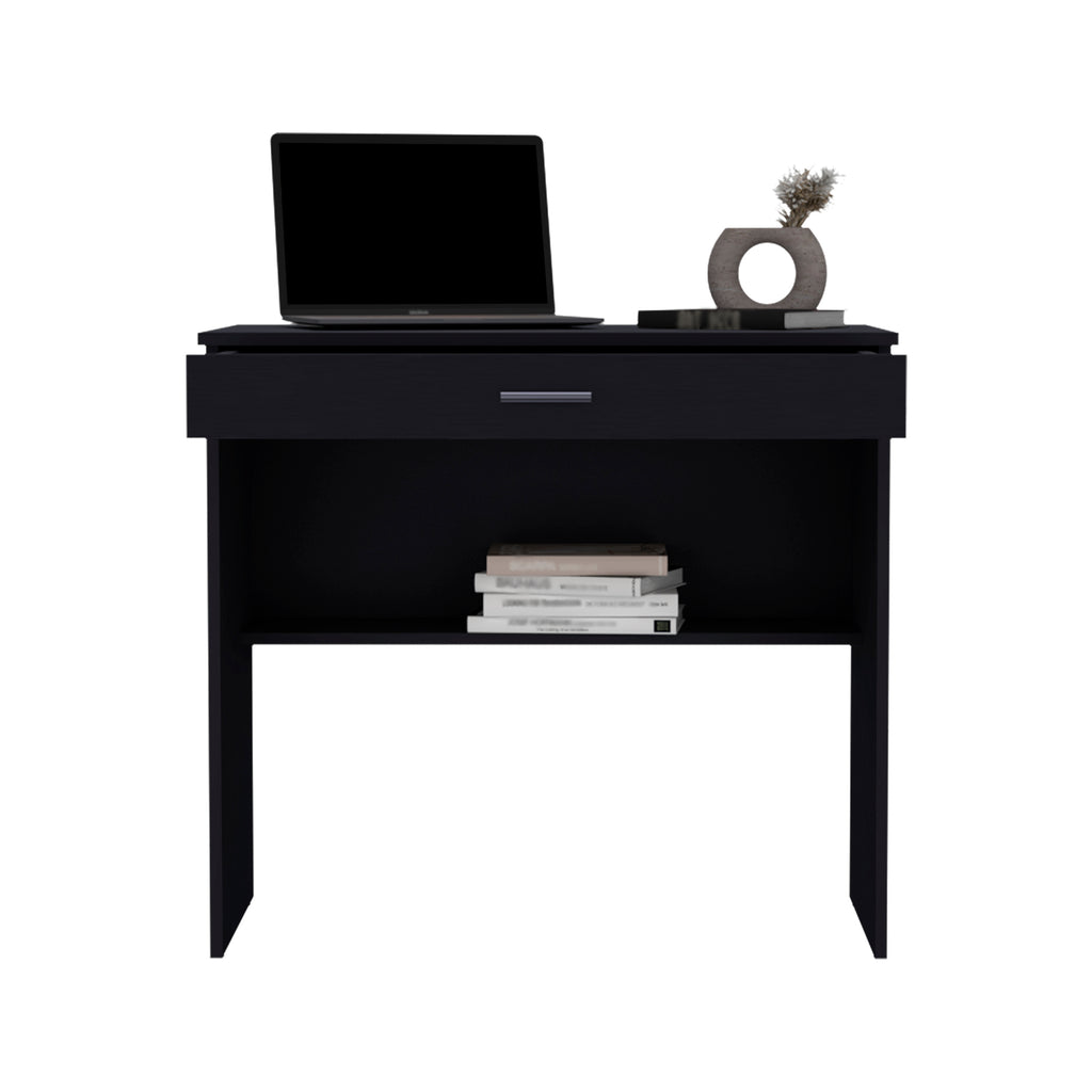 Leoglint 80 C Writting Office Desk, Compact Workstation with Drawer and Lower Shelf