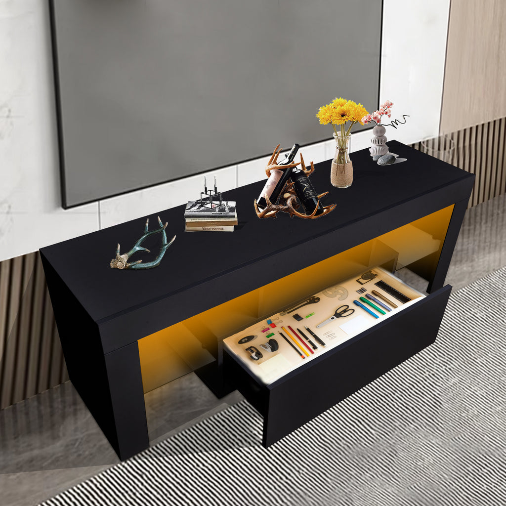 Leoglint TV stand with Storage 43 inch LED Modern TV Media Console Entertainment Center with Drawer TV cabinet for Living Room Bedroom