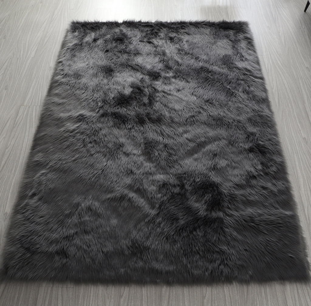 Leoglint "Cozy Collection" Ultra Soft Fluffy Faux Fur Sheepskin Area Rug