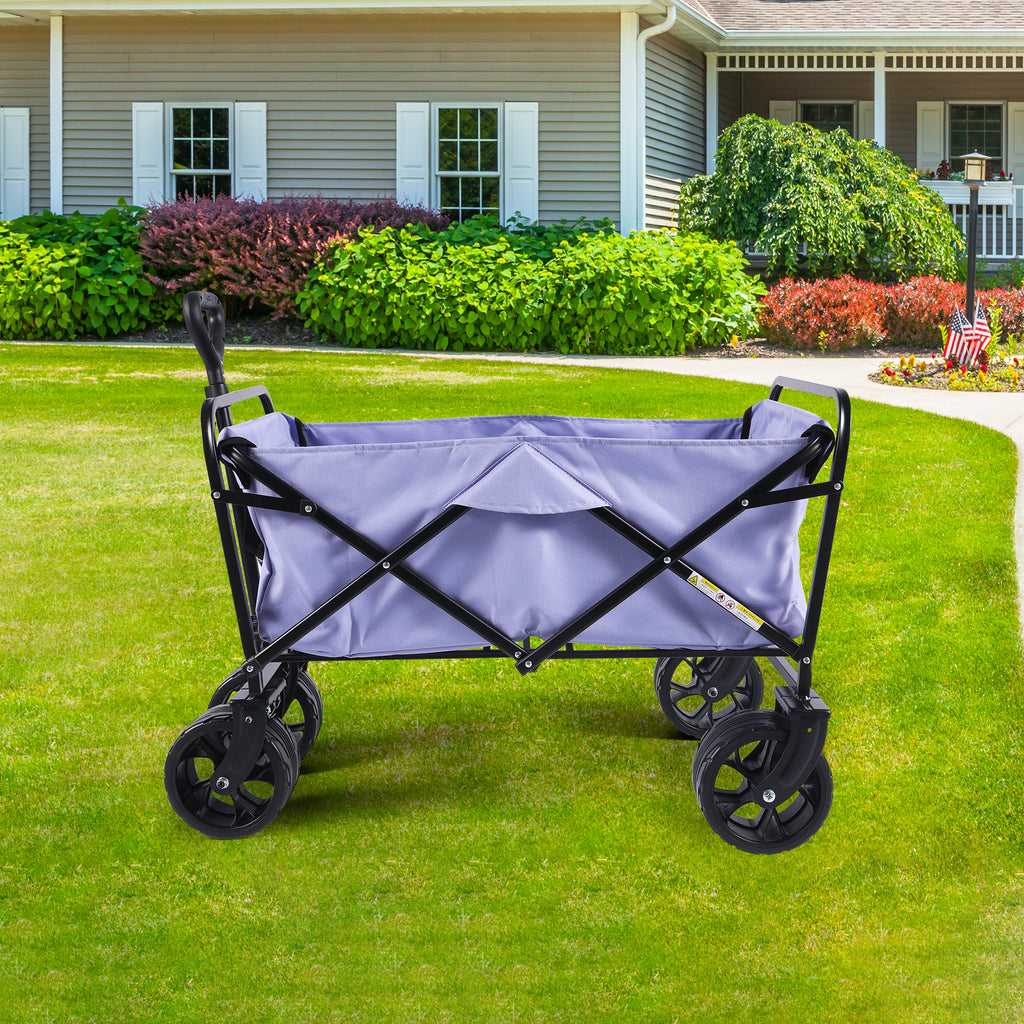 Leoglint 100L Collapsible Folding Beach Wagon Garden Cart with 220Lbs Large Capacity, Wagons Carts Heavy Duty Foldable with Big Wheels for Sand, Garden, Camping