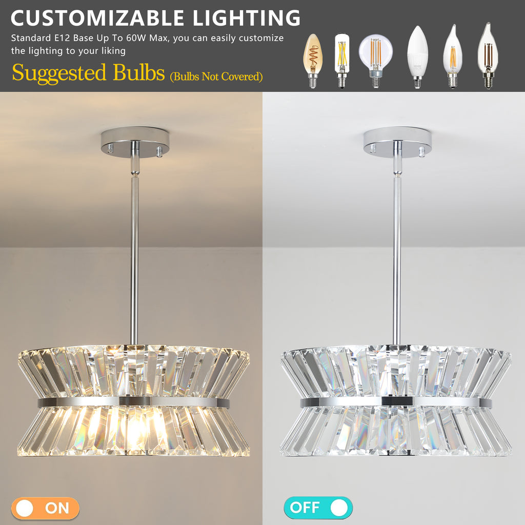 Leoglint Pendant Modern Crystal Chandelier for Living-Room Round Cristal Lamp Luxury Home Decor Light Fixture