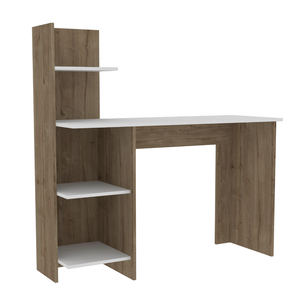 Leoglint Tecoa Writing Office Desk, Four Shelves