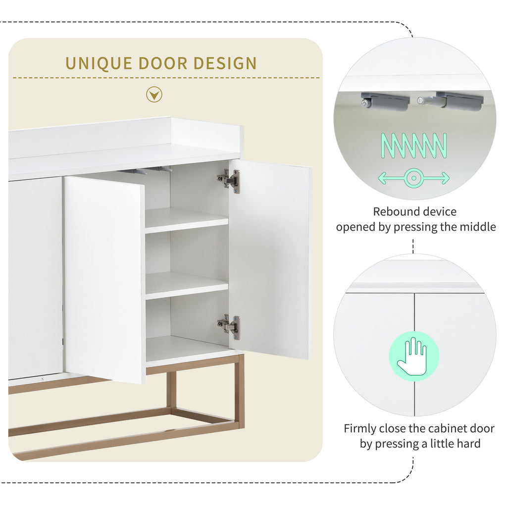 Leoglint TREXM Modern Sideboard Elegant Buffet Cabinet with Large Storage Space for Dining Room, Entryway (White)