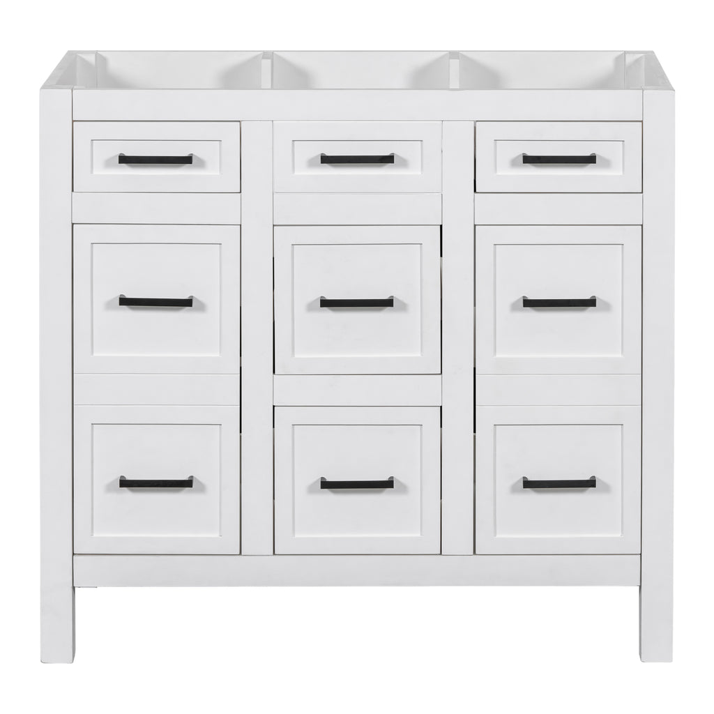 Leoglint [Cabinet Only] 36" White Bathroom Vanity(Sink not included)