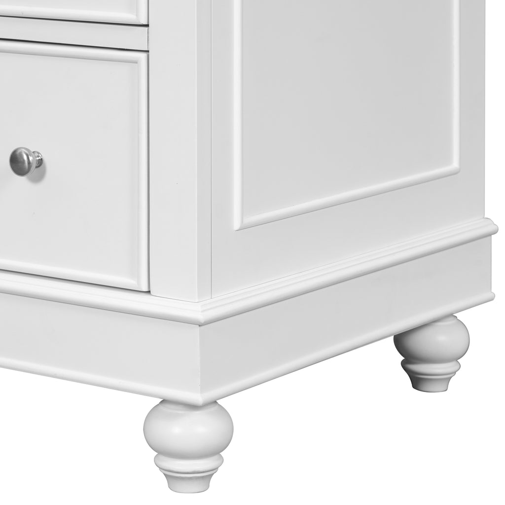 Leoglint [Cabinet Only] 36" White Bathroom vanity(Sink not included)