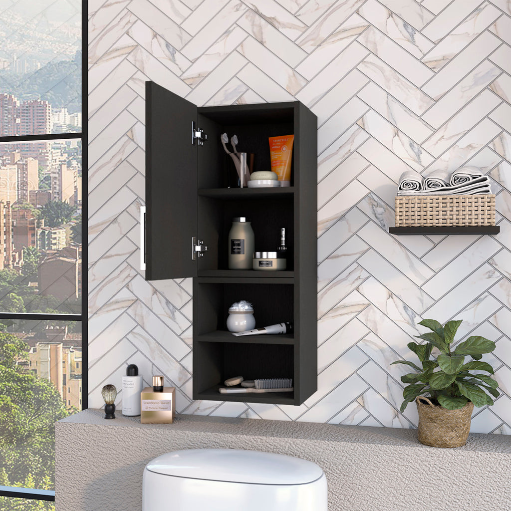 Leoglint Chidester 2-Shelf Medicine Cabinet Black Wengue