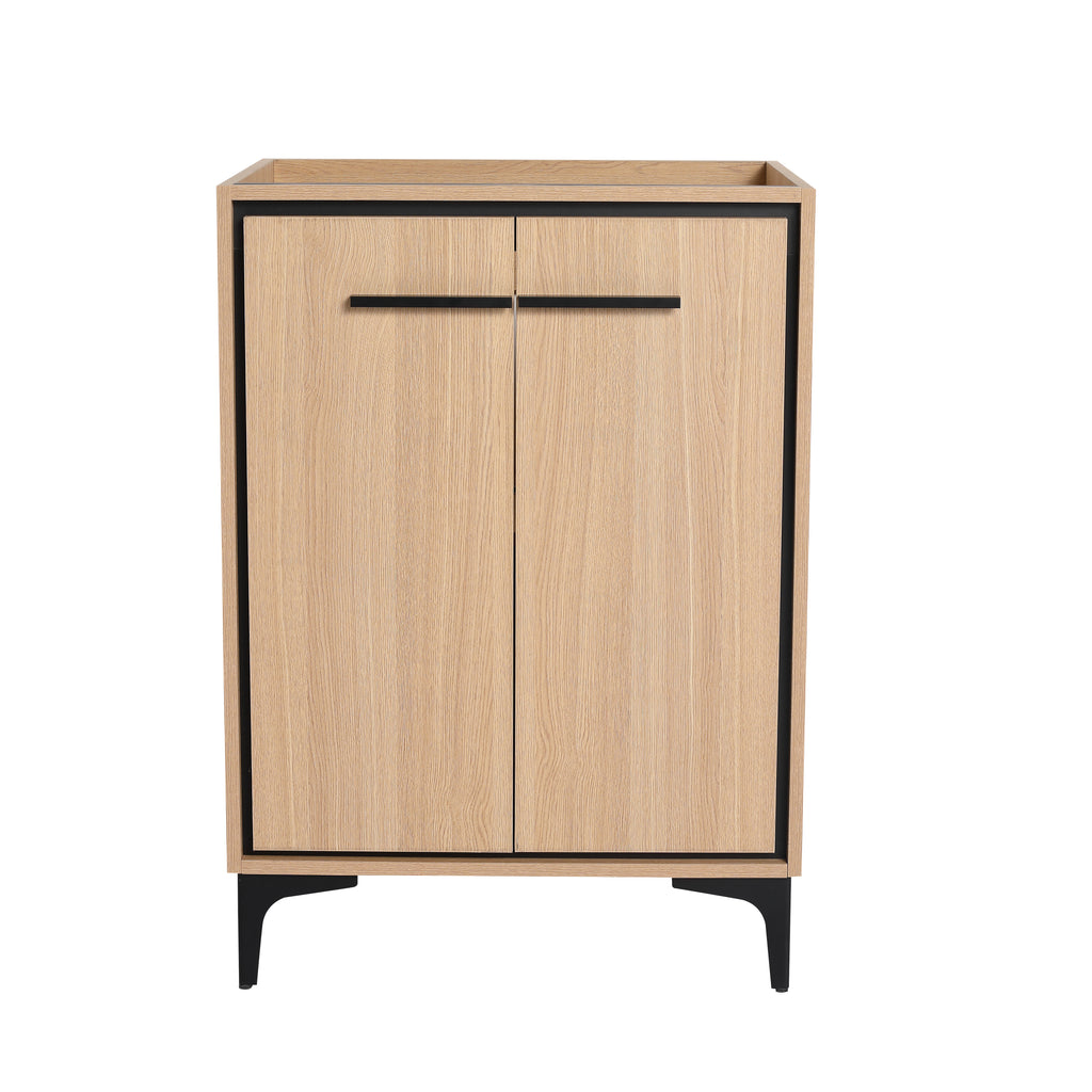 Leoglint 24'' Bathroom Vanity without Top Sink, Modern Bathroom Storage Cabinet with 2 Soft Closing Doors, Single Sink Bathroom Vanity