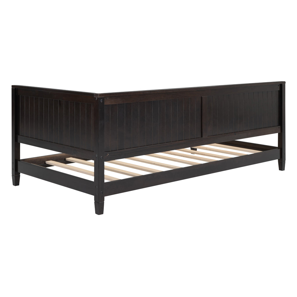 Leoglint Twin Size Wood Daybed/Sofa Bed Frame, Espresso