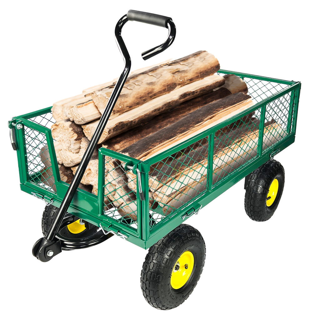 Leoglint Wagon Cart Garden cart trucks make it easier to transport firewood  Maximum static load is 880 lbs.