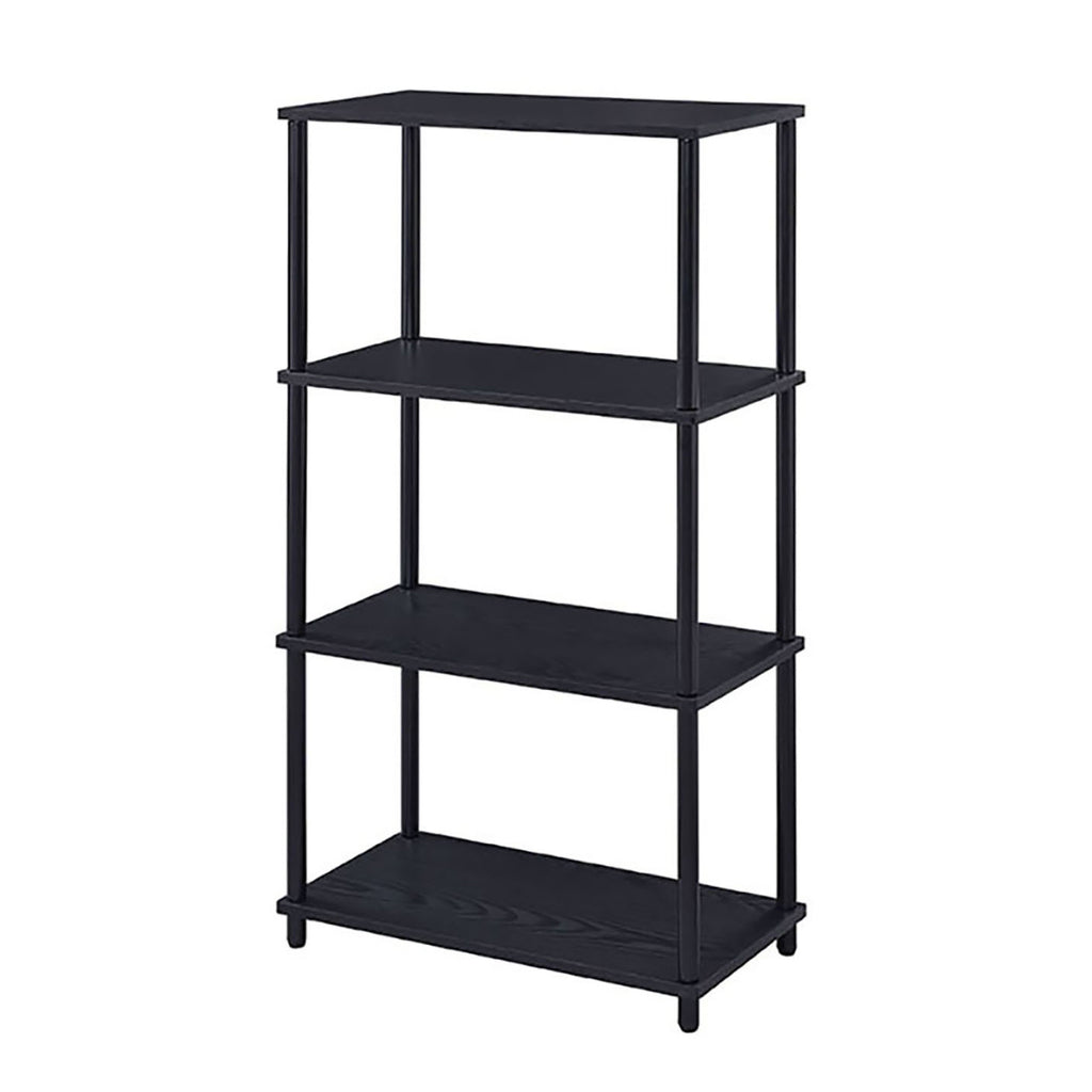 Leoglint Black Bookshelf with 4 Shelf