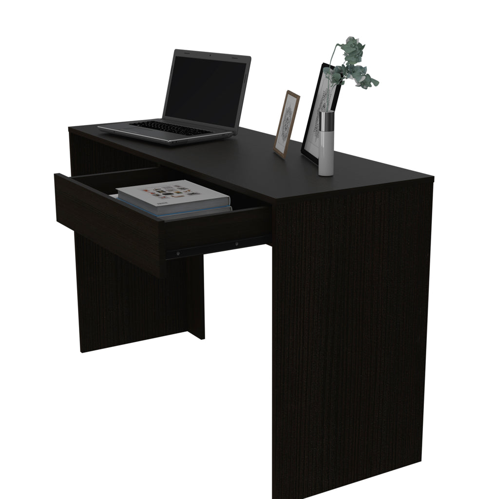 Leoglint Acre Writing Computer Office Desk, One Drawer -Black