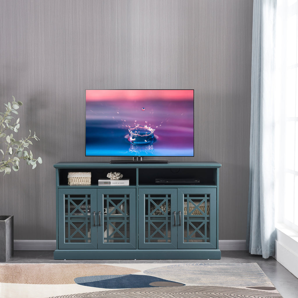 Leoglint TV Stand, Buffet Sideboard Console Table, Dark Teal