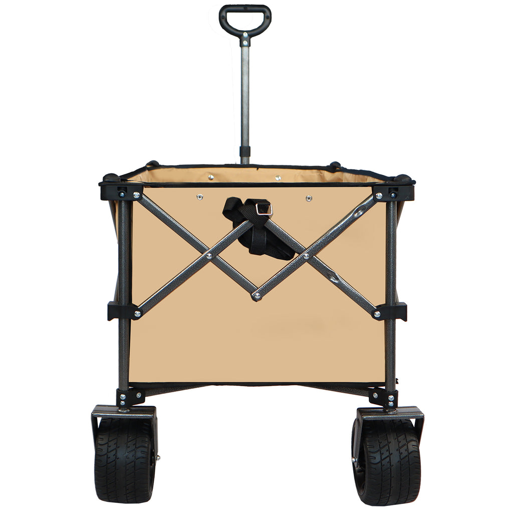 Leoglint Garden cart Collapsible Folding Wagon, Push Pull Foldable Beach Wagon Cart