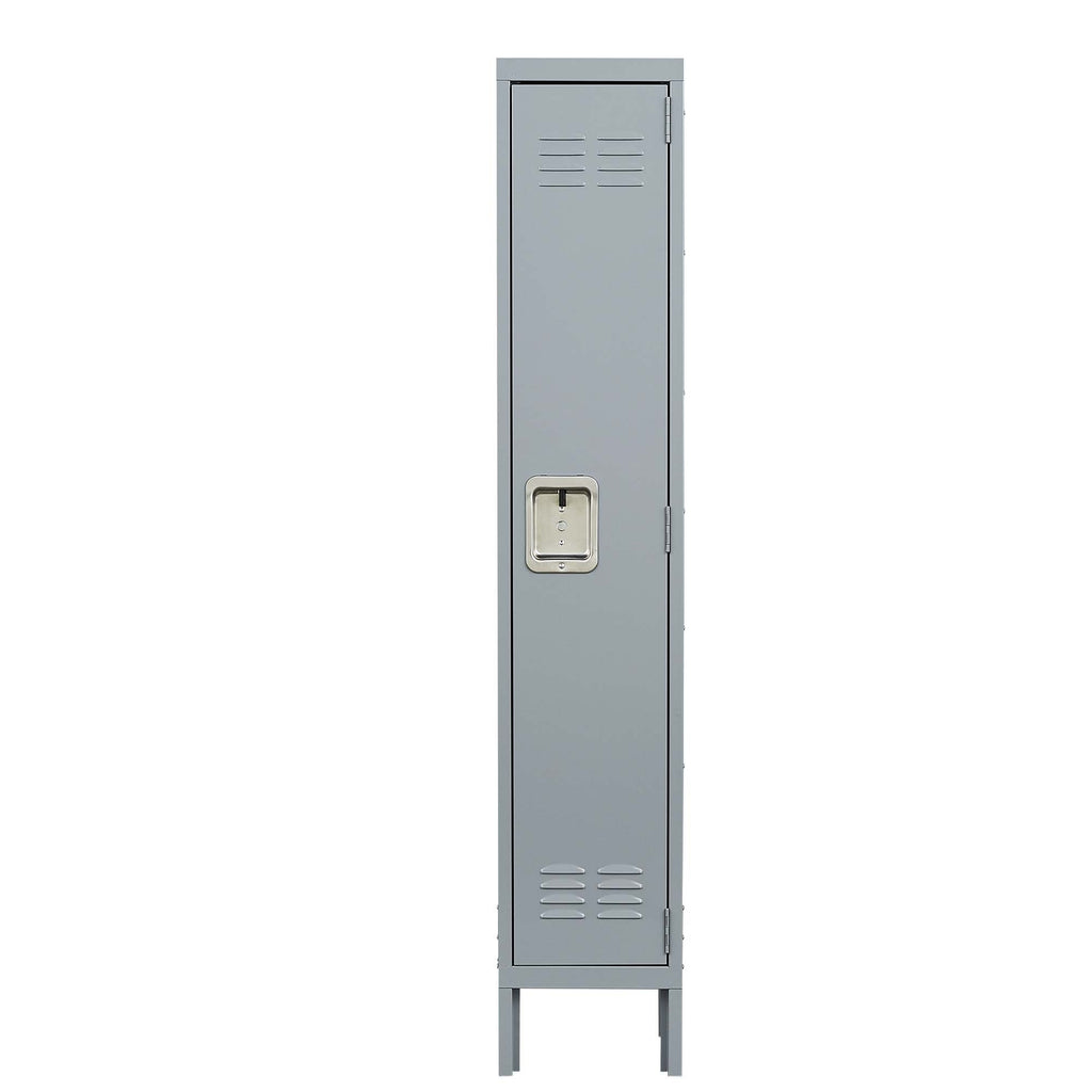 Leoglint 1 Door 66"H Metal Lockers With Lock for Employees,Storage Locker Cabinet  for Home Gym Office School Garage,Gray