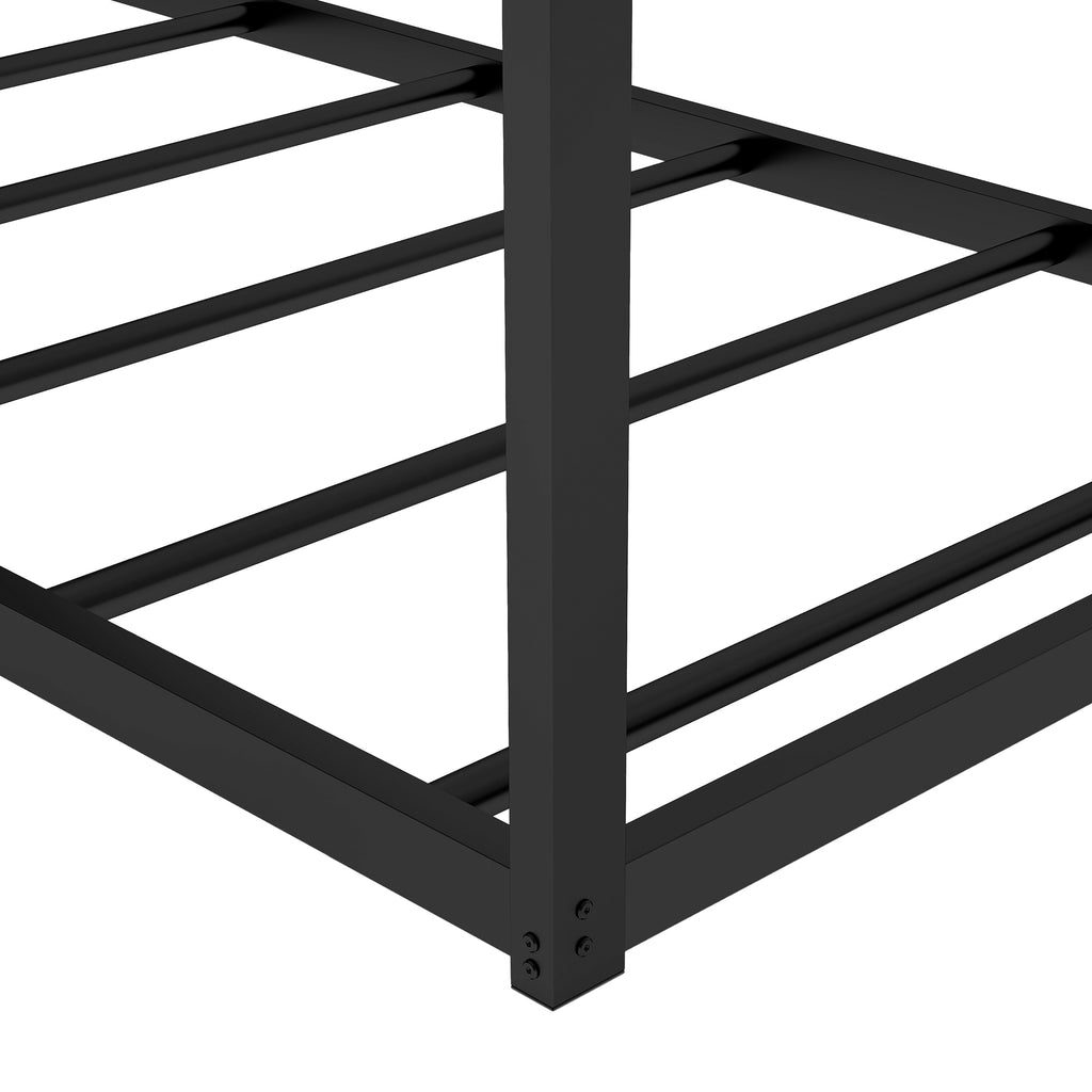 Metal House Shape Platform Bed Frame, twin