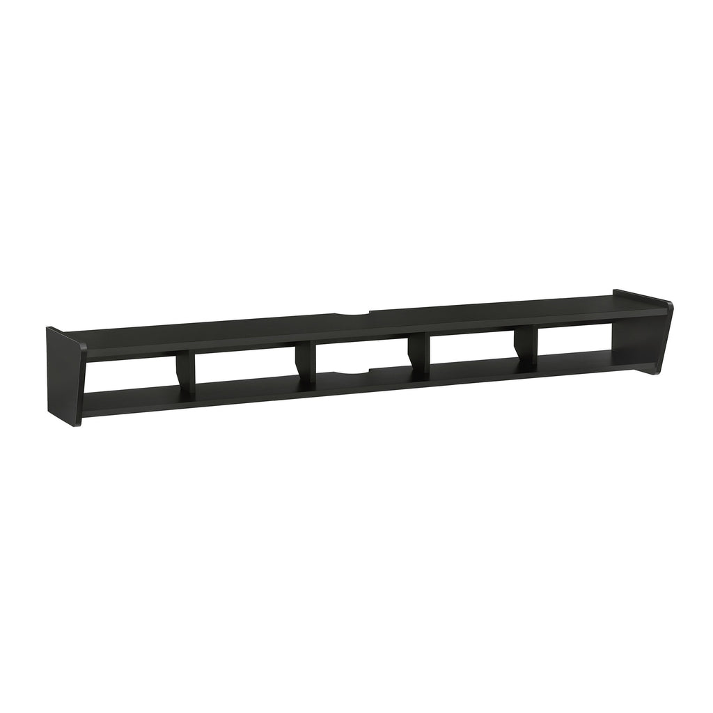 Leoglint Modern Wall-Mounted Floating TV Stand – Solid Black