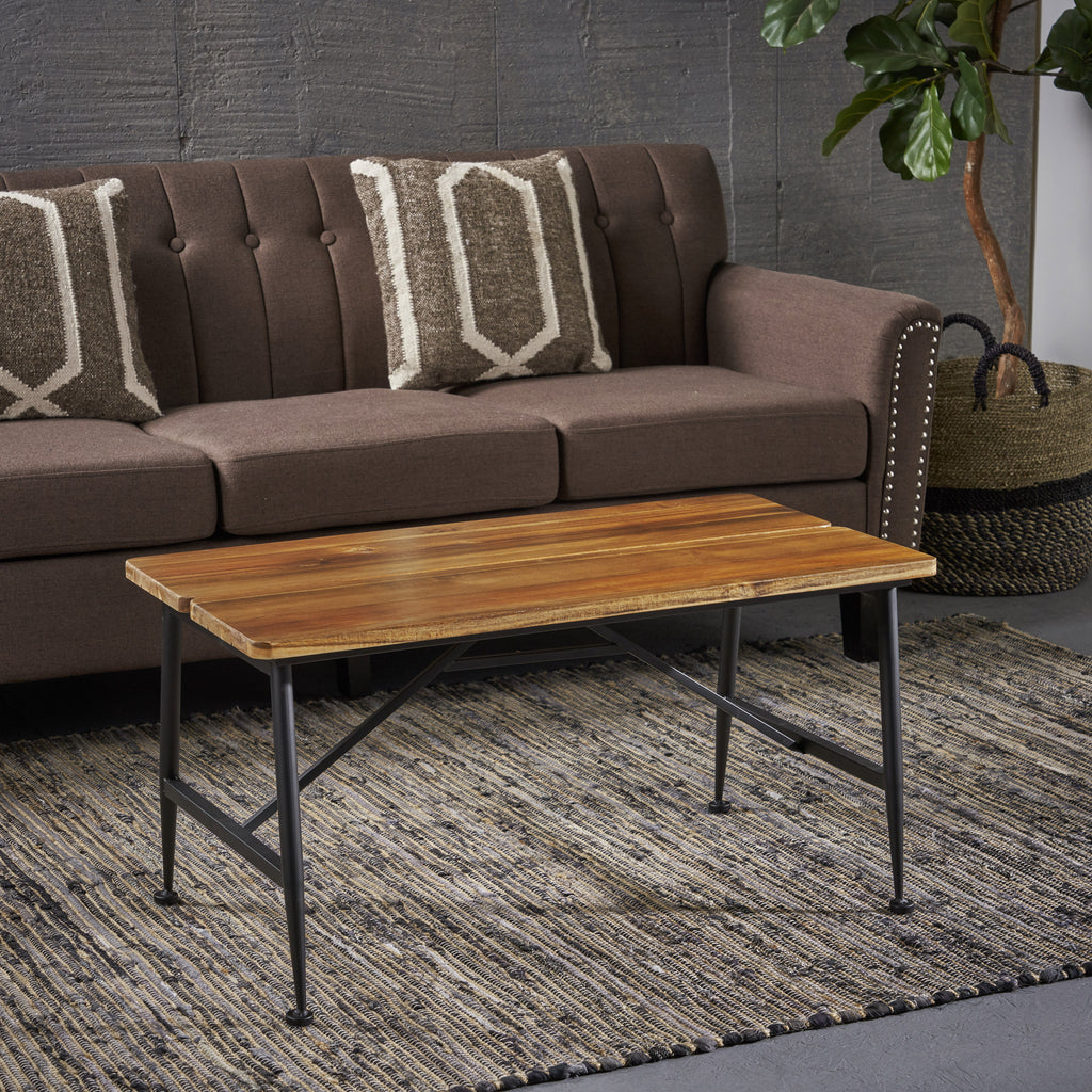 Leoglint OCALA INDUSTRIAL WOOD + METAL COFFEE TABLE