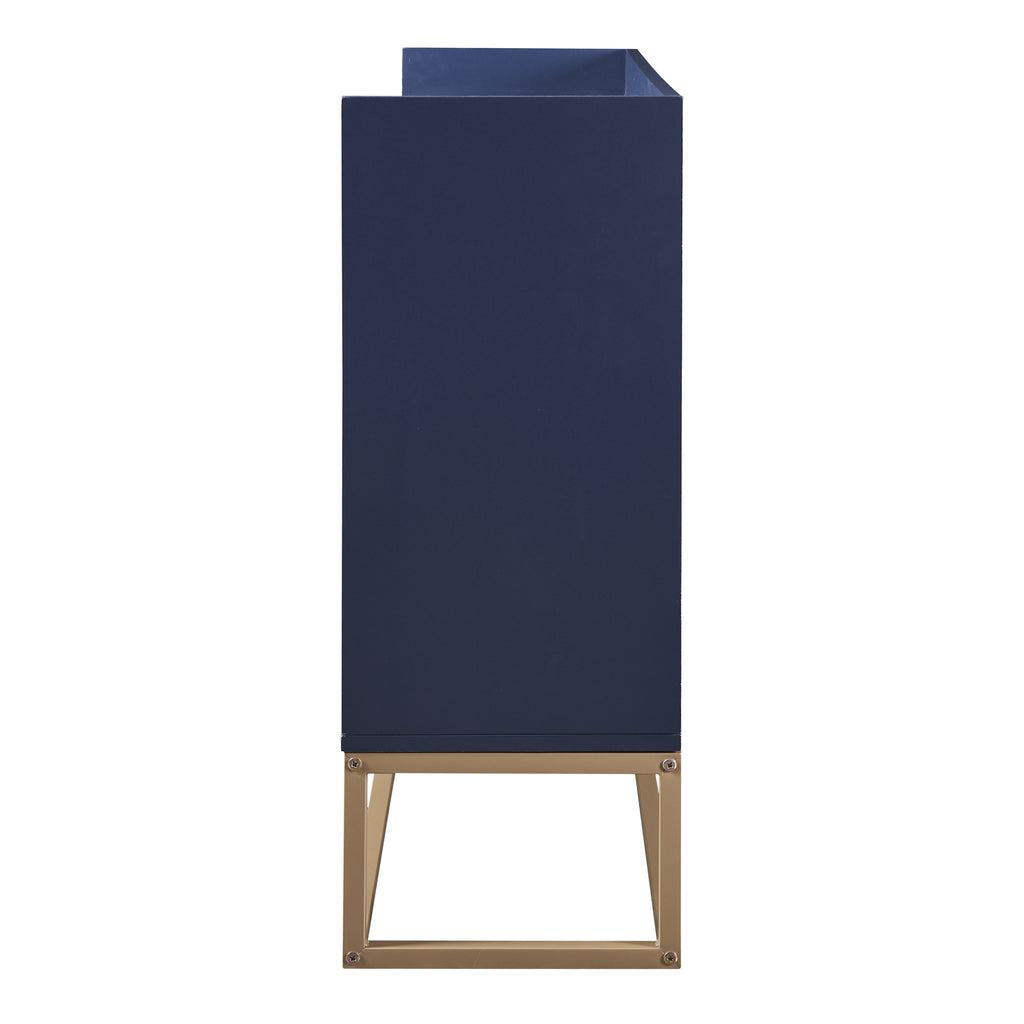 Leoglint TREXM Modern Sideboard Elegant Buffet Cabinet with Large Storage Space for Dining Room, Entryway (Navy)