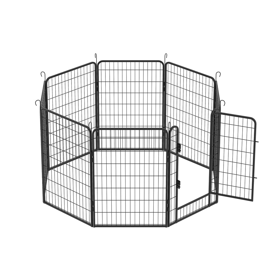 Leoglint 8 Panels Heavy Duty Metal Playpen with door,39.37"H Dog Fence Pet Exercise Pen for Outdoor, Indoor