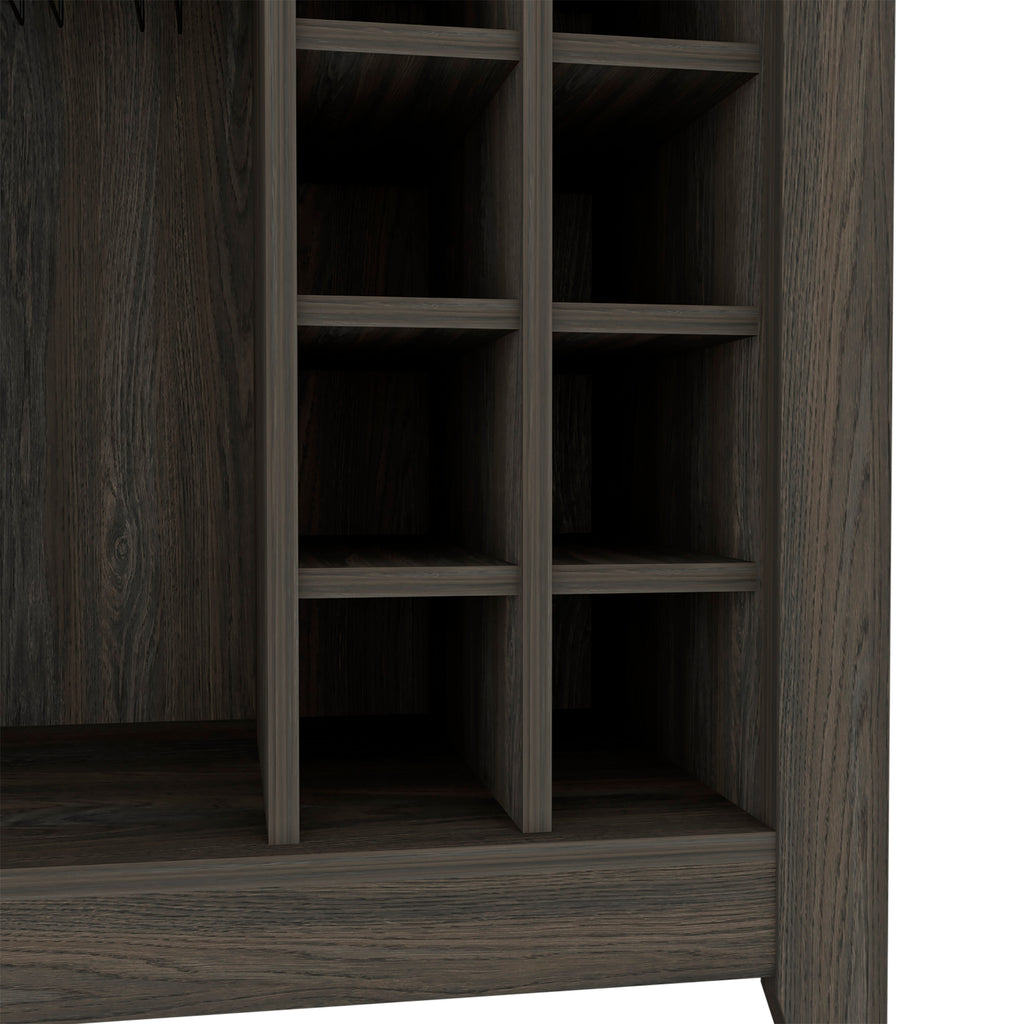 Leoglint Sideboard DEPOT E-SHOP Mojito Bar Cabinet, One Open Drawer, One Open Shelf, Carbon Espresso