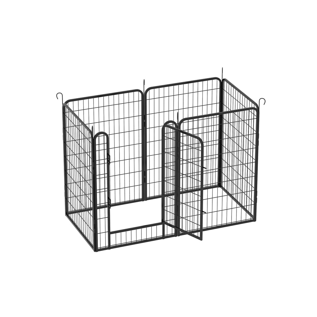 Leoglint 6 Panels Heavy Duty Metal Playpen with door,39.37"H Dog Fence Pet Exercise Pen for Outdoor, Indoor