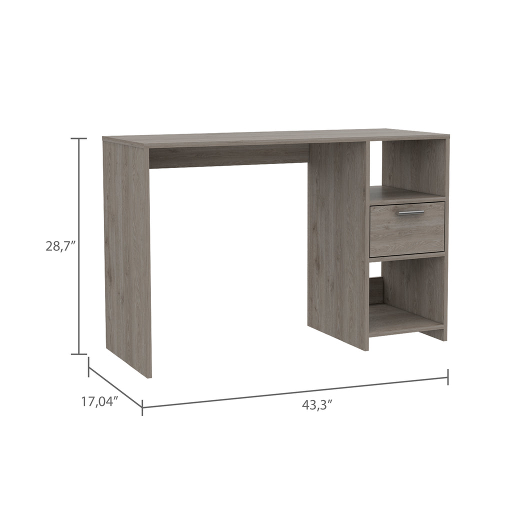 Leoglint Omma Computer Office Desk, One Drawer, Two Shelves