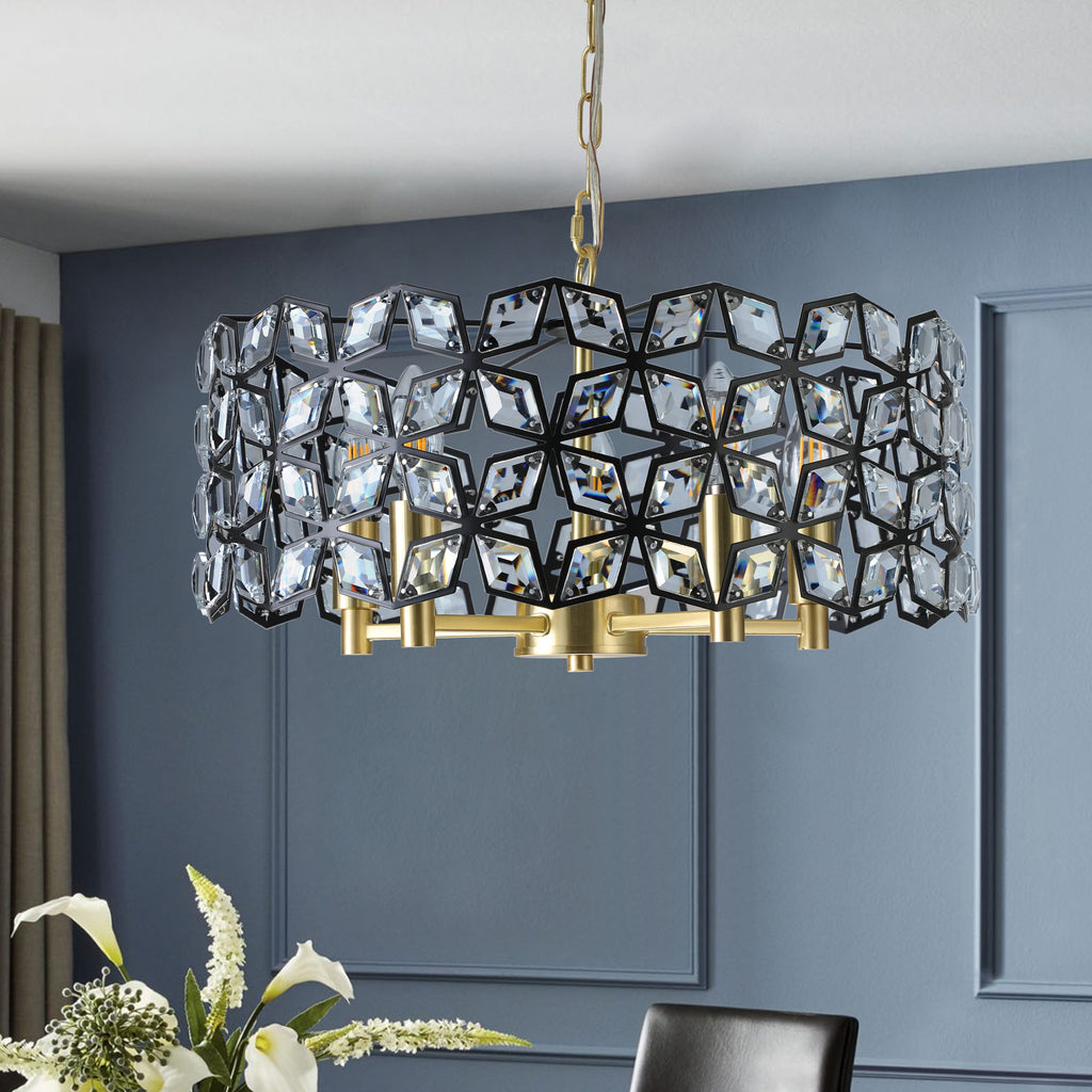 Leoglint Pendant Modern Crystal Chandelier for Living-Room Round Cristal Lamp Luxury Home Decor Light Fixture