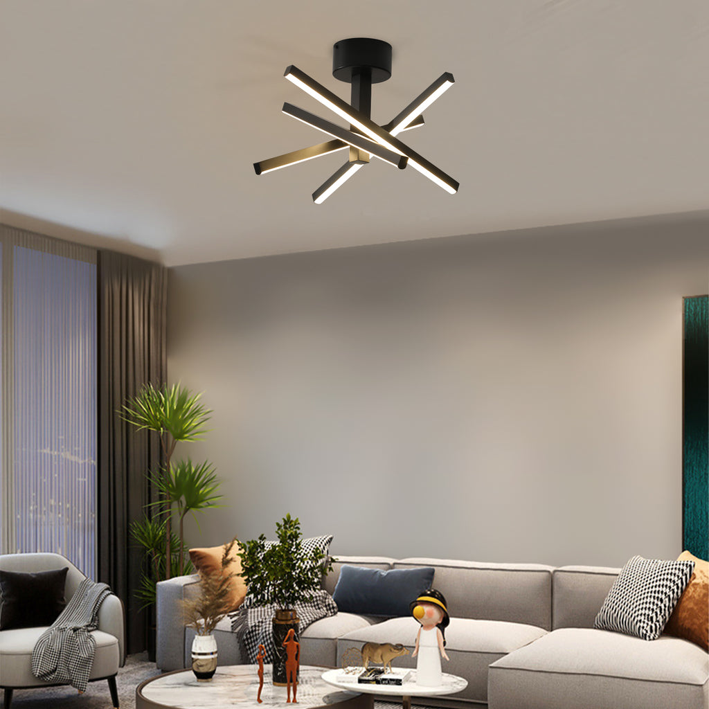 Leoglint Pendant LED Semi Flush Mount Ceiling lamp Chandelier