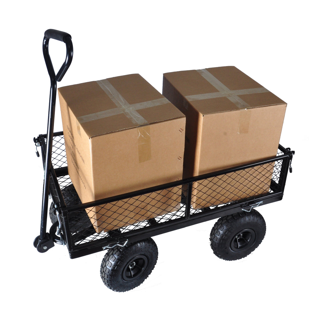 Leoglint Wagon Cart Garden cart trucks make it easier to transport firewood TC1840BKG