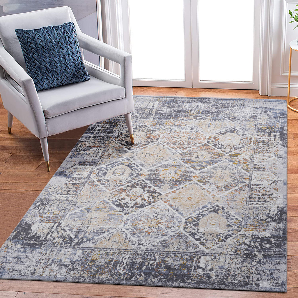 Leoglint 8X10 Multi /Traditional Non-Shedding Living Room Bedroom Dining Home Office Stylish and Stain Resistant Area Rug